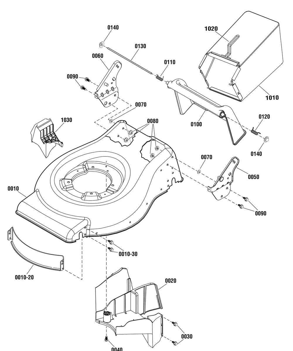 Deck Group (881327) Diagram and Parts List for 881559 (MXU16550E-550E Series)(2012) Briggs and Stratton Lawn Mower